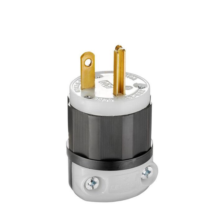 Leviton 20A 250V 2 Pole 3 Wire Nylon Straight Blade Plug