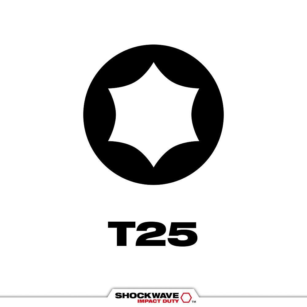 Milwaukee SHOCKWAVE 3-1/2 in. Impact Torx T25 Power Bit, large image number 2
