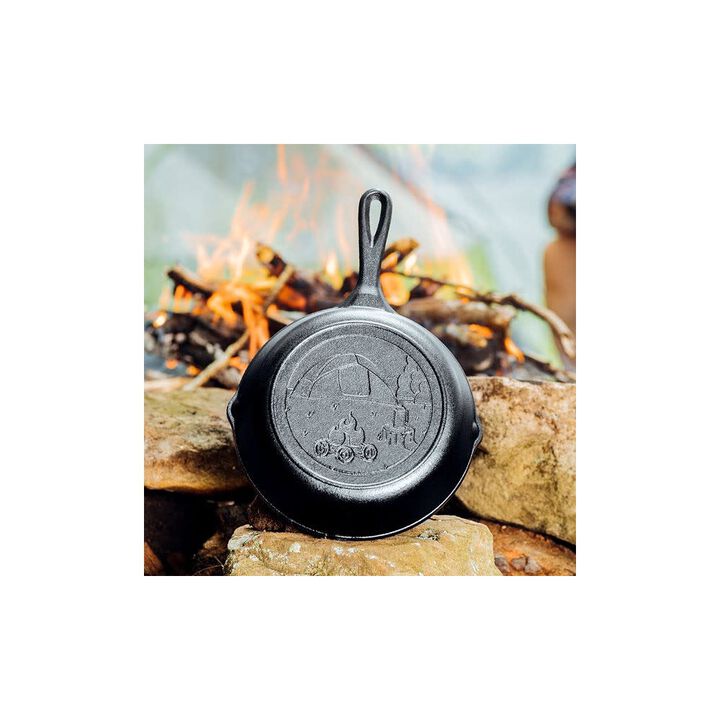 Lodge Cast Iron Wanderlust 8 Inch Black Cast Iron Tent Skillet, large image number 7