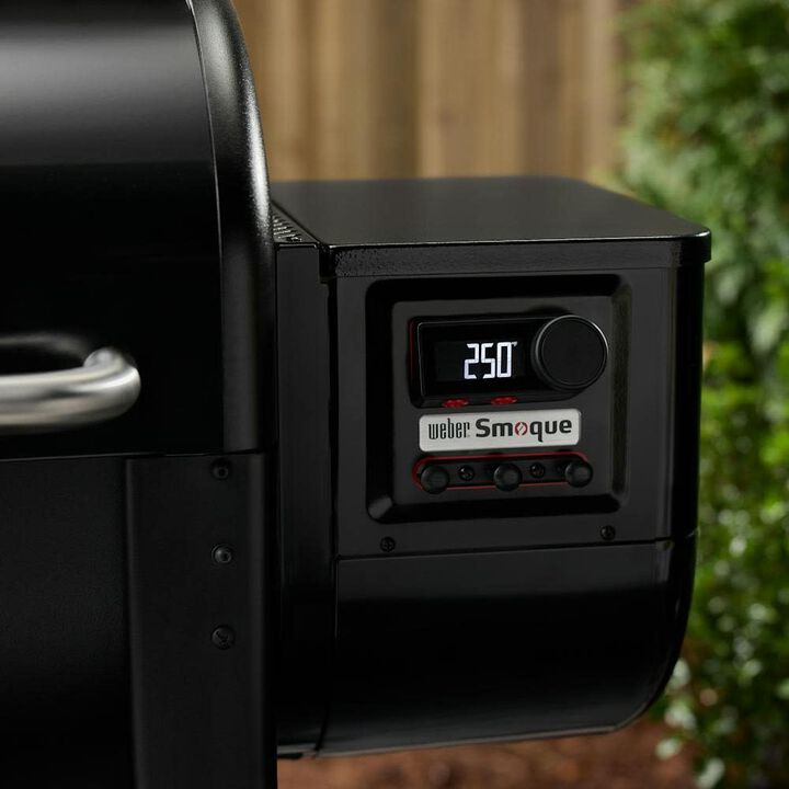Weber Smoque 22 Inch Wood Fired Pellet Smoker, Black, large image number 4