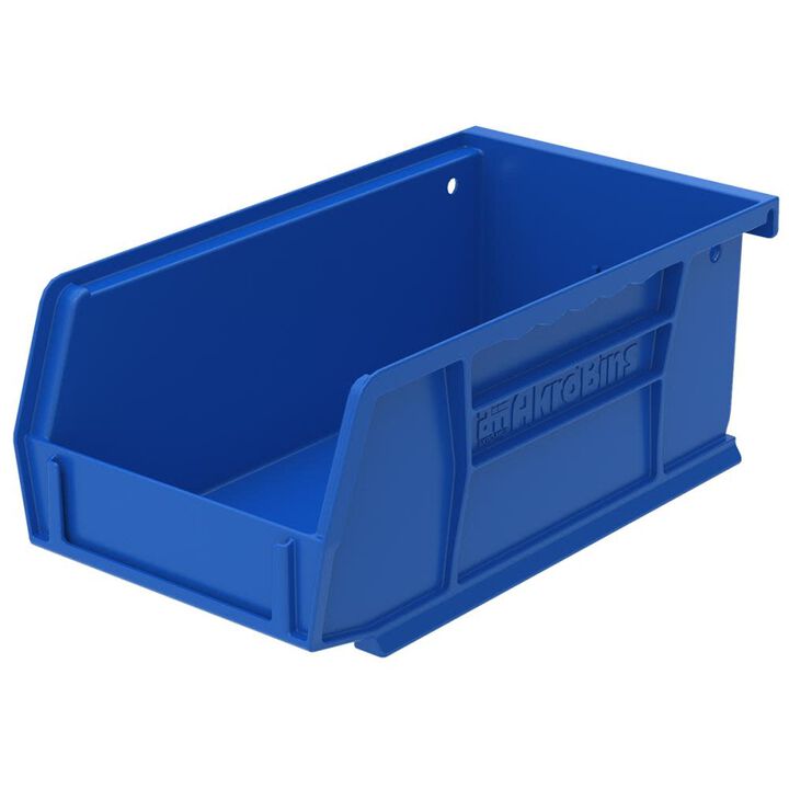 Akro-Mils AkroBin 7-3/8 Inch x 4-1/8 Inch x 3 Inch Storage Bin, Blue