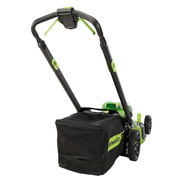 Greenworks 80V 21in Battery Powered Push Lawn Mower Kit with 4Ah Battery & Charger, large image number 4