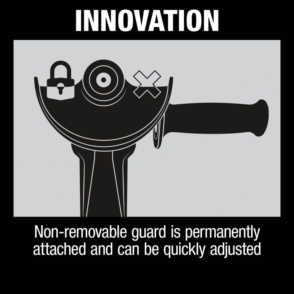 Makita 4-1/2in / 5in Paddle Switch Angle Grinder with Non-Removable Guard, large image number 5