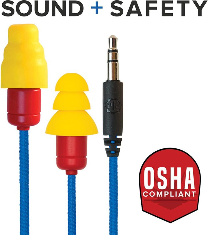 Plugfones Protector VL Flanged Shape Blue/Red/Yellow 26 dB Rated Corded Ear Plugs, large image number 3