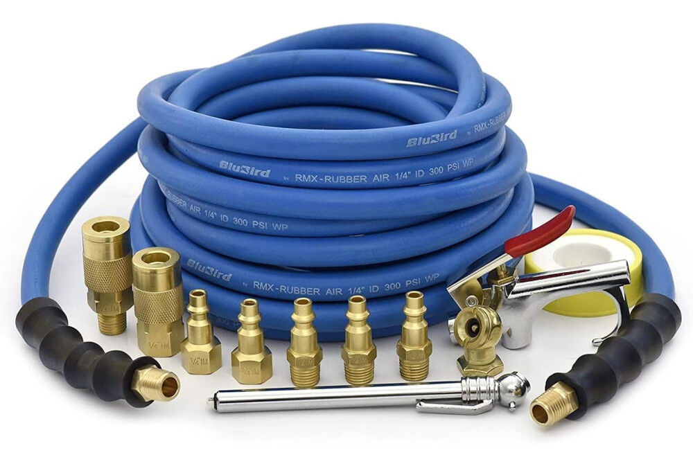 BluBird 1/4 Inch ID x 50 Ft Length Rubber FastFix Hose Kit 12 Pieces, large image number 1