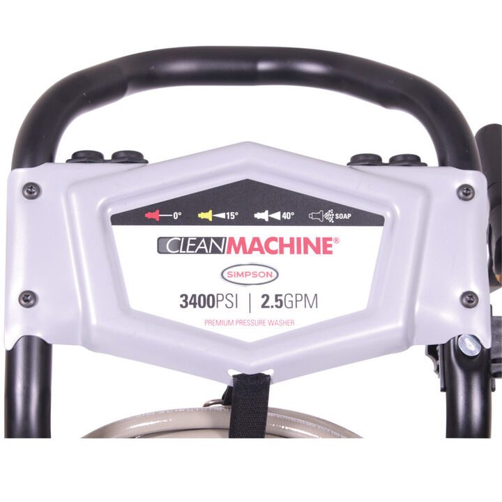 Simpson Clean Machine 3400 PSI 2-1/2 GPM Gas Powered Cold Water 49 State Residential Pressure Washer with 4 Quick Connect Nozzle Tips, large image number 11