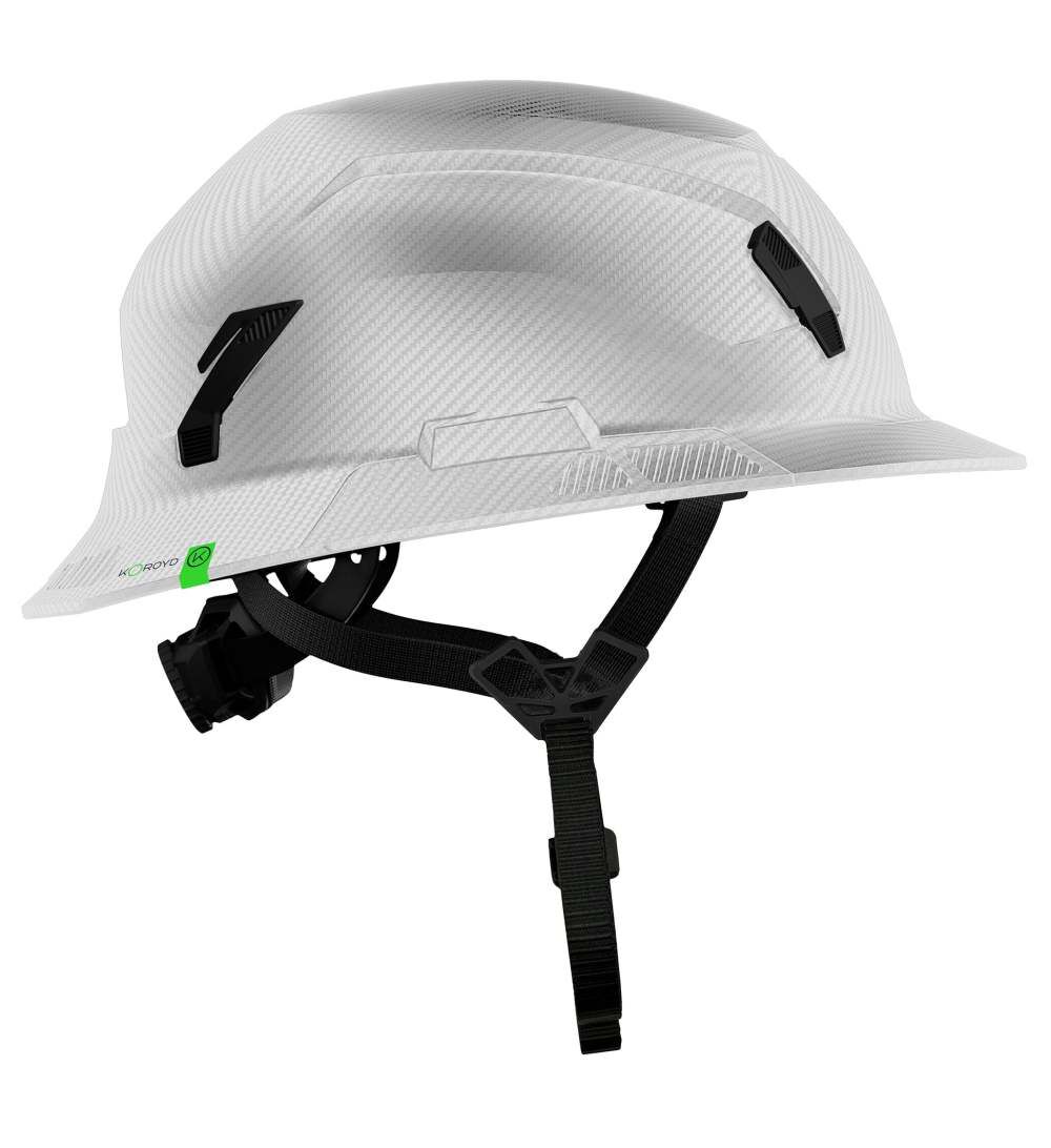 Studson Full Brim Non-Vented Safety Helmet Type 2 Class E White Carbon North America Dual-Certification, large image number 6