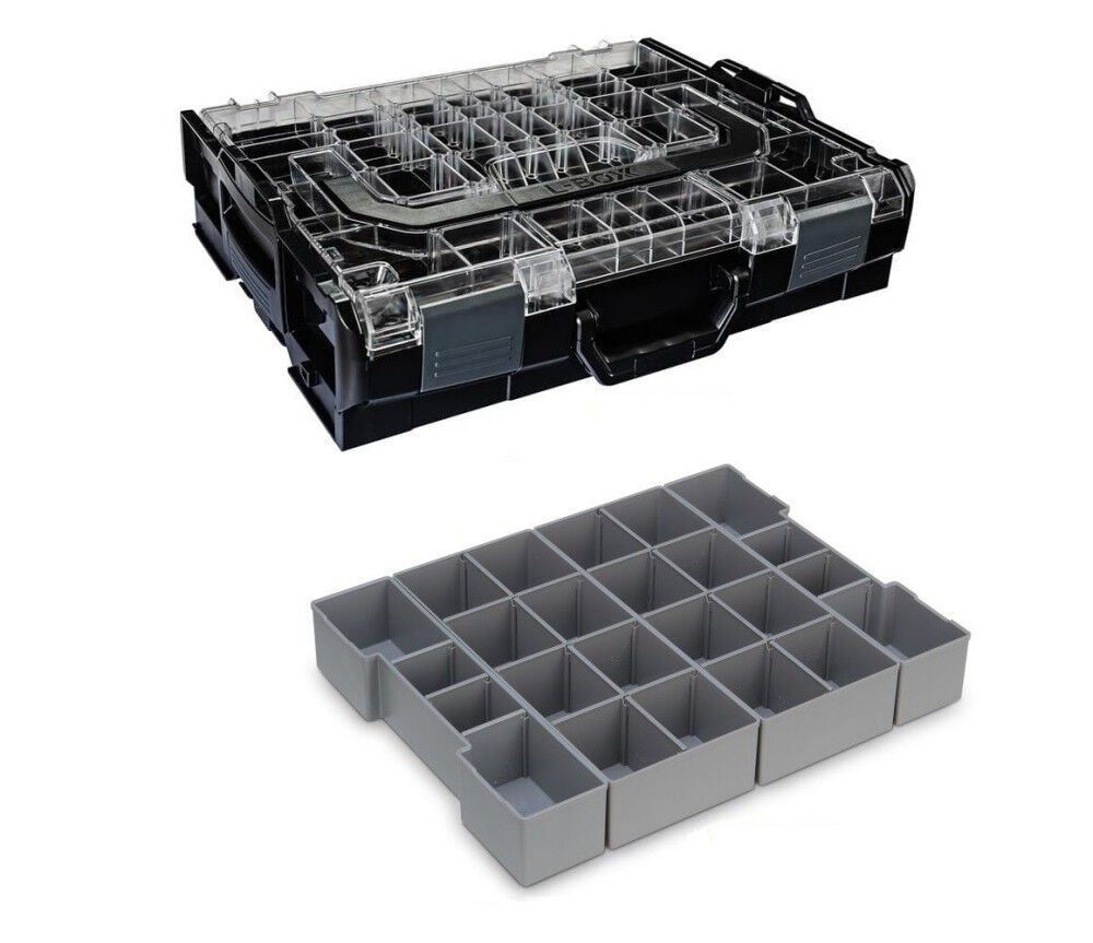 L-BOXX Model Number 102 Black Tool Box with Transparent Lid and Inset Box Set K3 Bundle, large image number 1