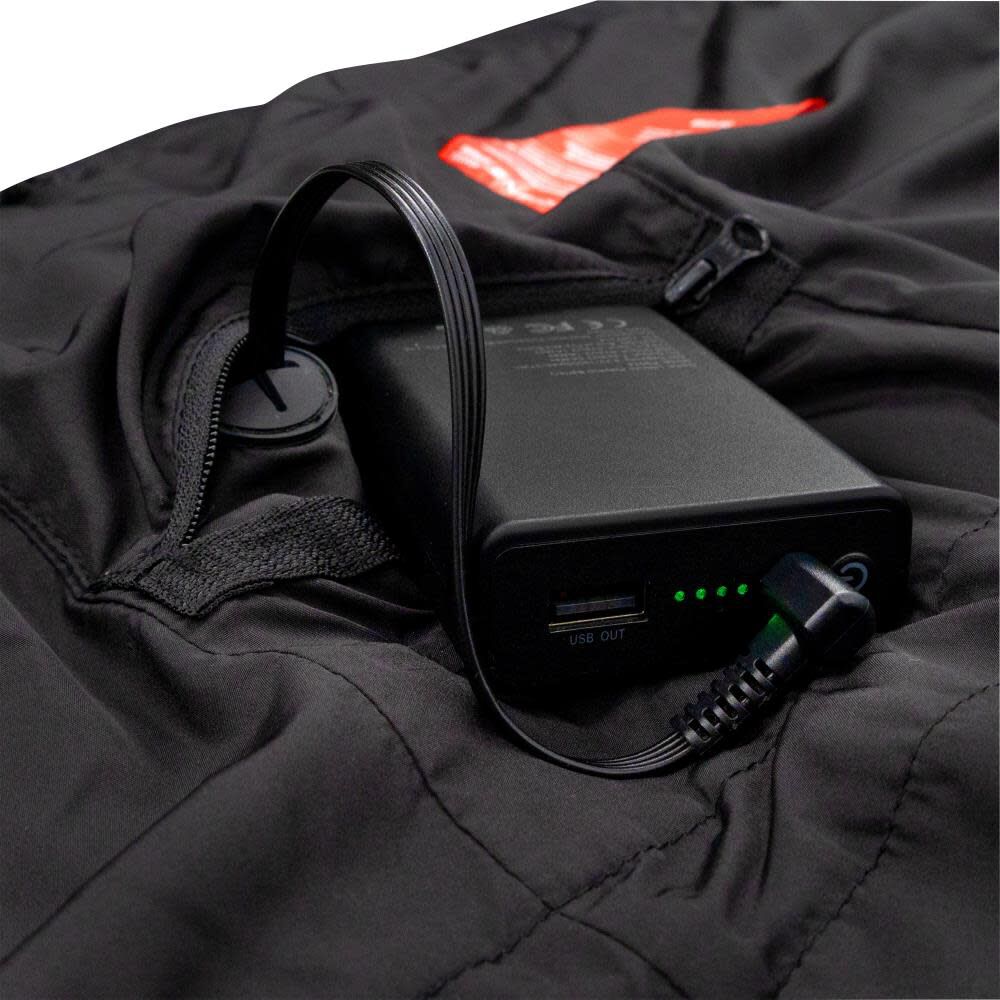 Radians Womens Heated Puffer Vest Kit with Battery, Black, 2X, large image number 8