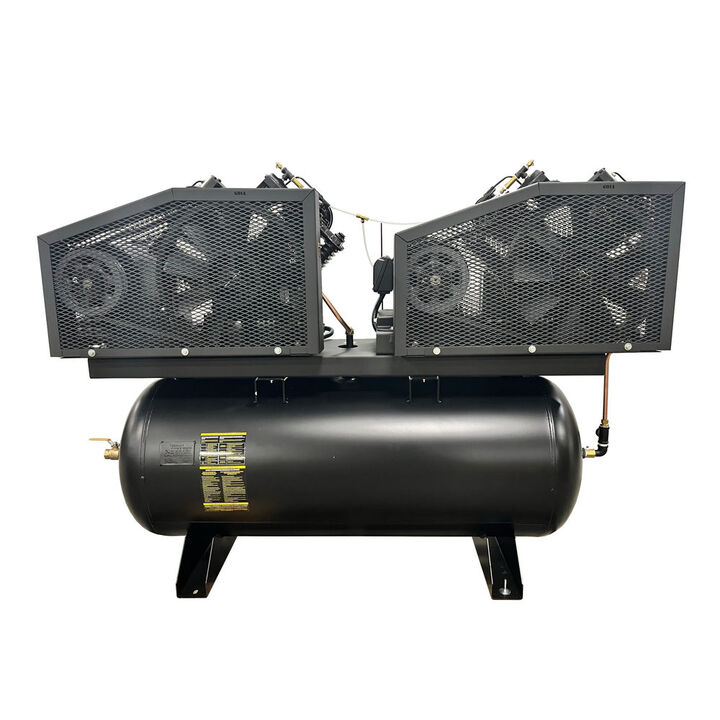 EMAX 460V 7.5HP 3PH 120 Gallon Horizontal Air Compressor with Radiator, large image number 3