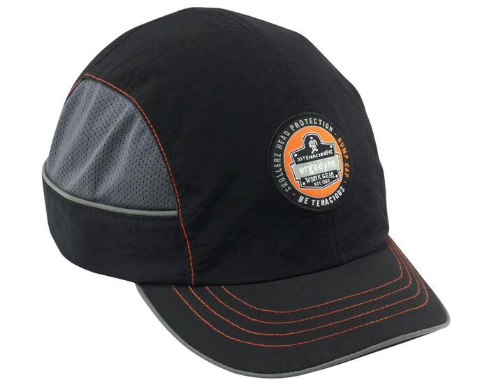 Ergodyne Skullerz 8950 Black Short Brim Bump Cap Hat
