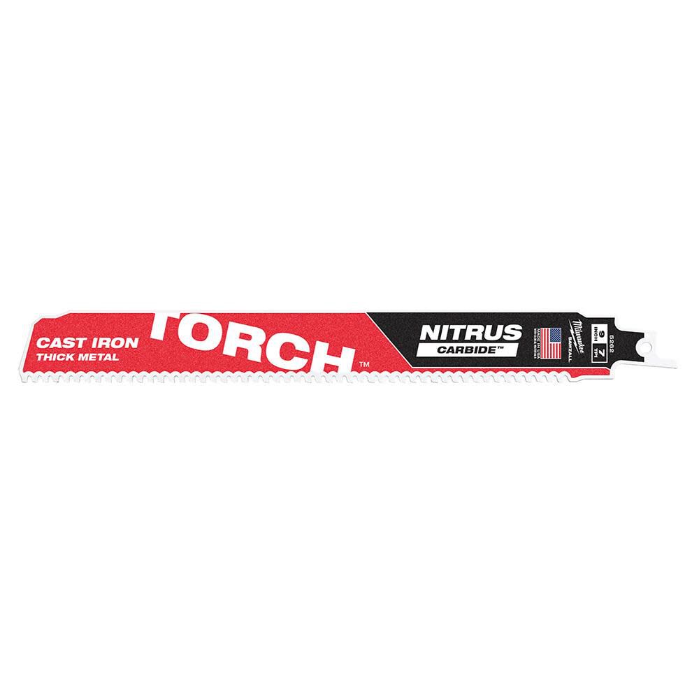 Milwaukee NITRUS CARBIDE TORCH 9 Inch 7TPI SAWZALL Blade Bundle, 10 Pieces, large image number 14