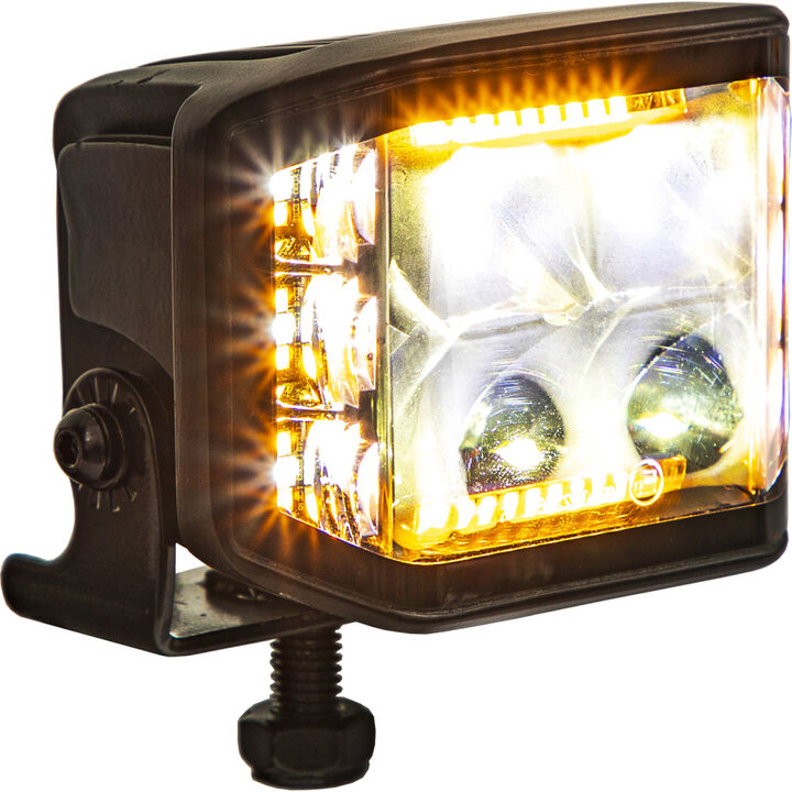 Buyers Products Company 4 Inch Wide Angle Edgeless LED Work Light with Strobe - Square Lens