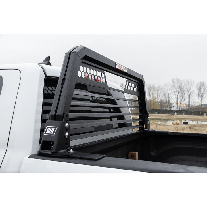 Weather Guard Aluminum Louvered Headache Rack, Matte Black, large image number 1