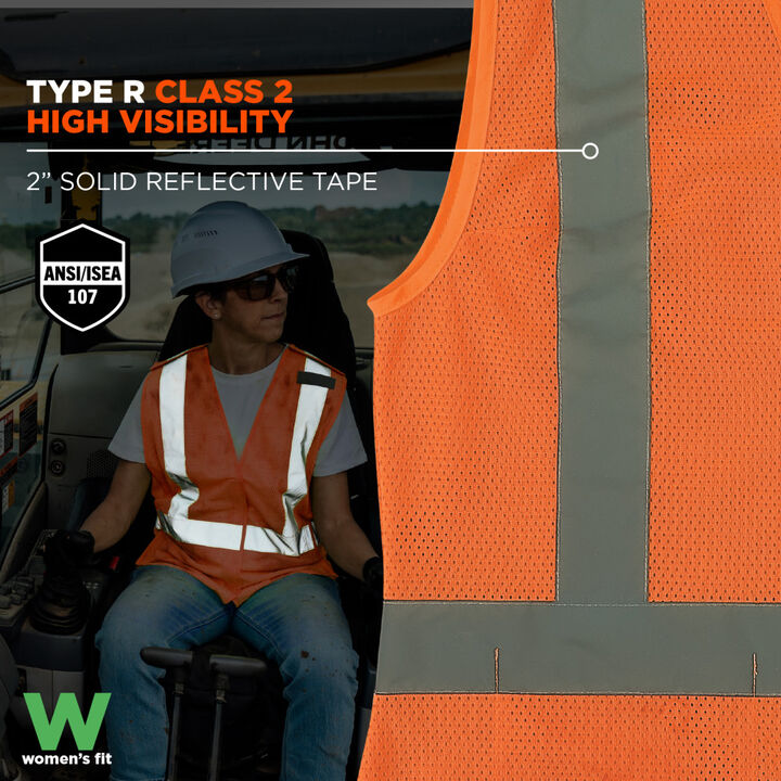 Ergodyne GloWear 8215BAW-S Class 2 Womens Breakaway Hi-Vis Orange Vest XL, large image number 1
