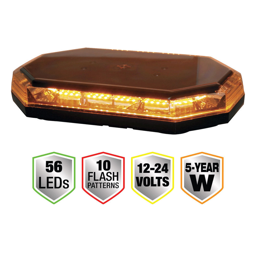 Buyers Products Company 15 Inch Octagonal LED Mini Light Bar Amber, large image number 3