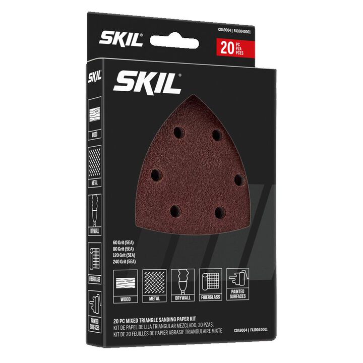 SKIL Mixed Triangle Sanding Paper Kit 20pc