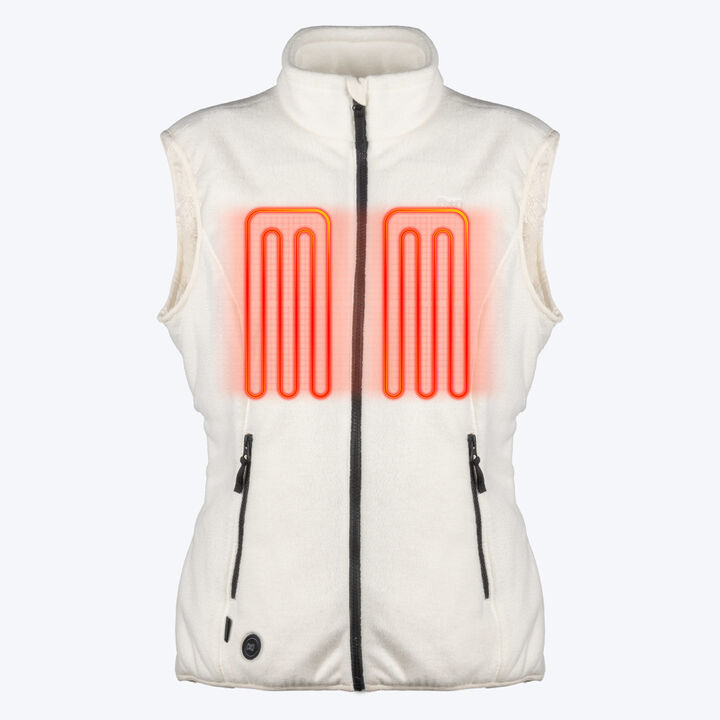 Mobile Warming Trek 2.0 Fleece Heated Vest Kit 7.4V Womens Cream Medium, large image number 7