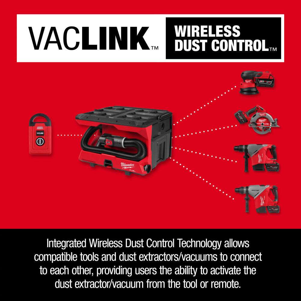 Milwaukee M18 FUEL 4 Gallon Wet/Dry Vacuum with PACKOUT Compatibility & VACLINK (Bare Tool), large image number 8