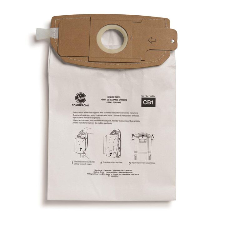 Hoover Commercial Vacuum Standard Filter Bags Six Quart - AH10173