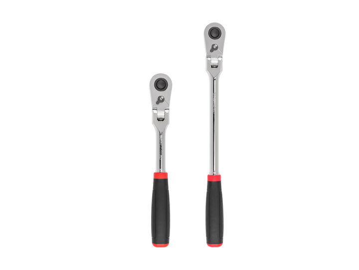 Tekton 1/2 Inch Flex Head QR Comfort Grip Ratchets, 2 Pieces, 10-1/2, 14 Inch