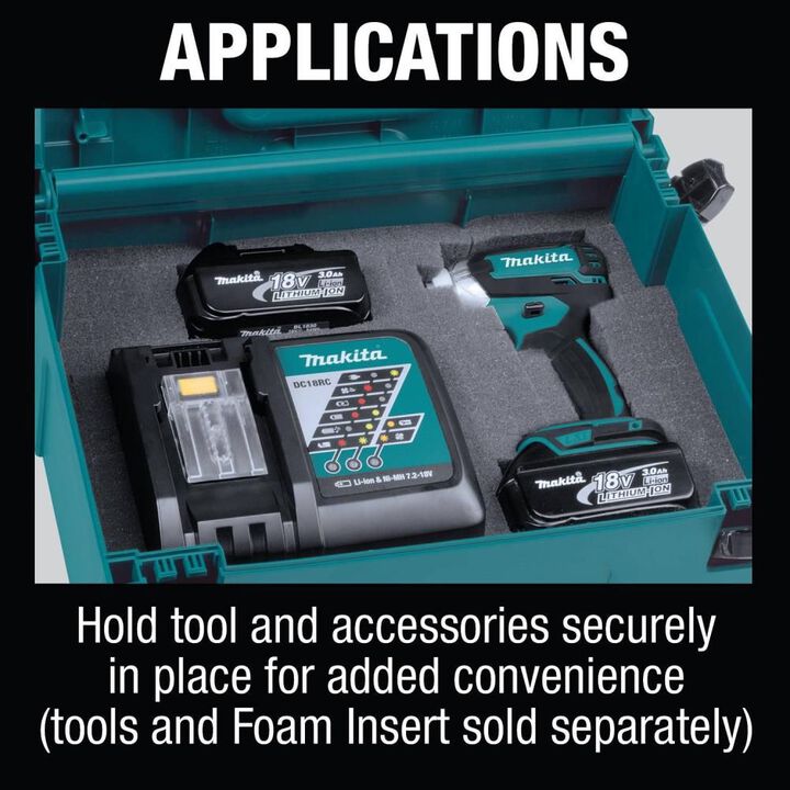 Makita 8-1/2 in. x 15-1/2 in. x 11-5/8 in. Large Interlocking Case, large image number 5