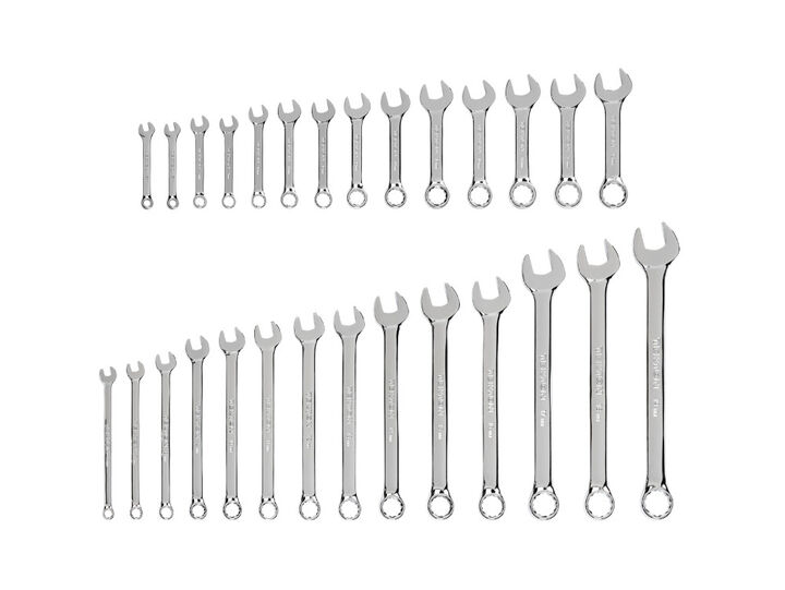 Tekton Stubby/Standard Combination Wrench Set, 28 Pieces, Sizes: 6-19 mm