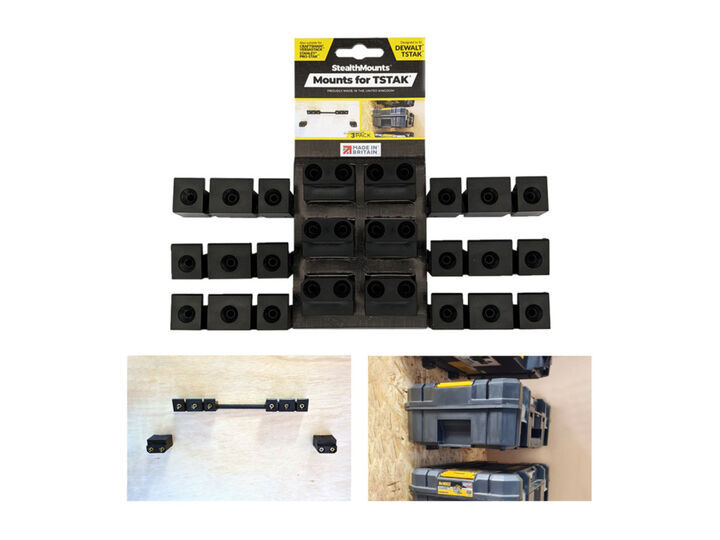 Stealthmounts T-STAK Mounts for Dewalt T-Stak 3pk Black