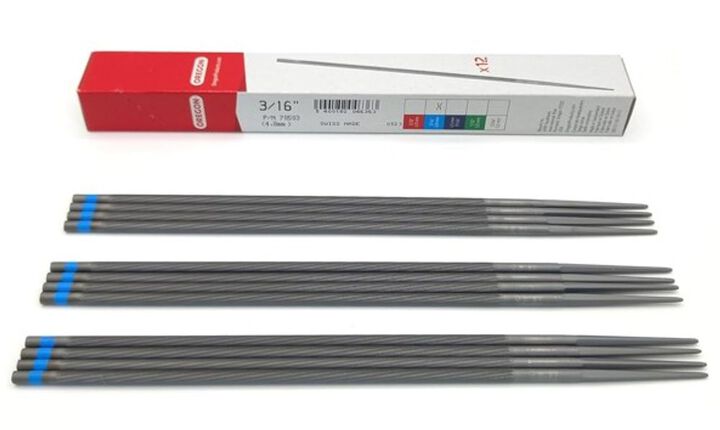 Oregon 7/32 Inch Finest Steel Round File  12 Pack