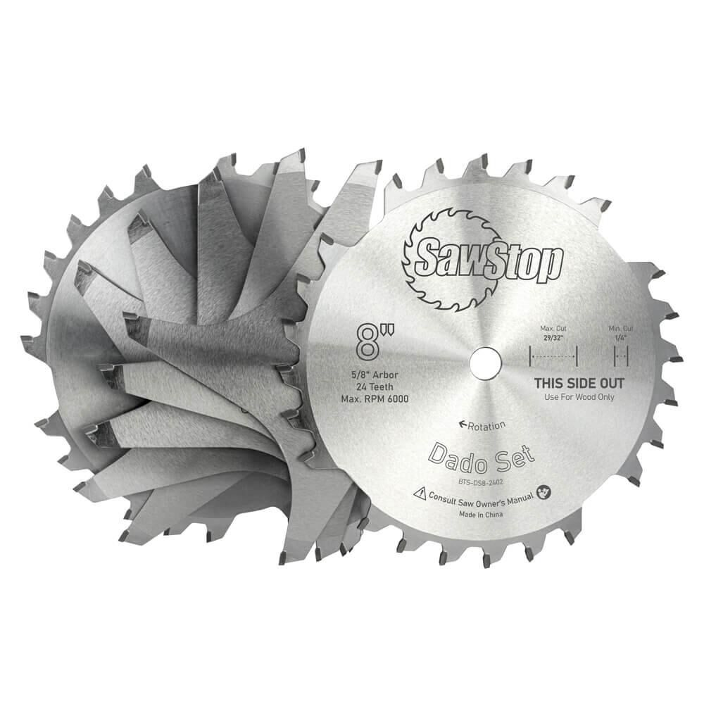 Sawstop 8 Inch x 5/8 Inch 6000 RPM Premium Dado Set with Systainer Case, large image number 2