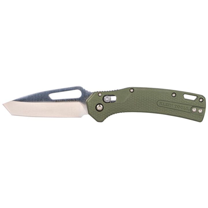 Klein Tools KTO Tanto Blade Knife, Moss Green