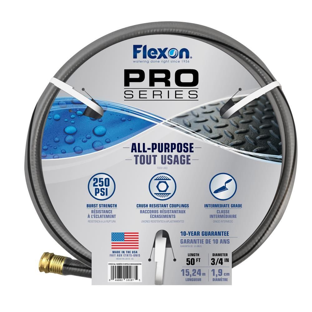 Flexon Water Hose Rubber/Vinyl 50 Ft. 3/4 Inch Contractor Grade, large image number 1