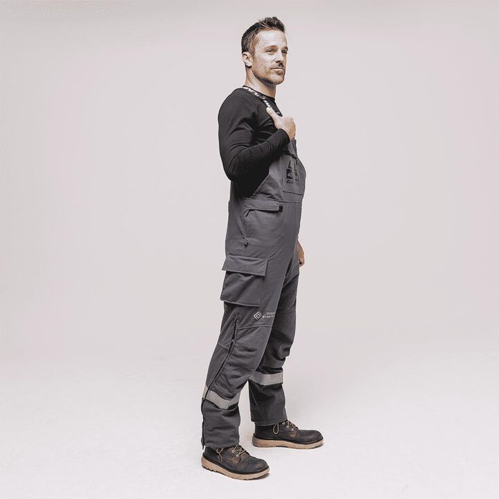 OEL 40 Cal Jacket and Bib Overall Kit Mens Charcoal Gray Small, large image number 7