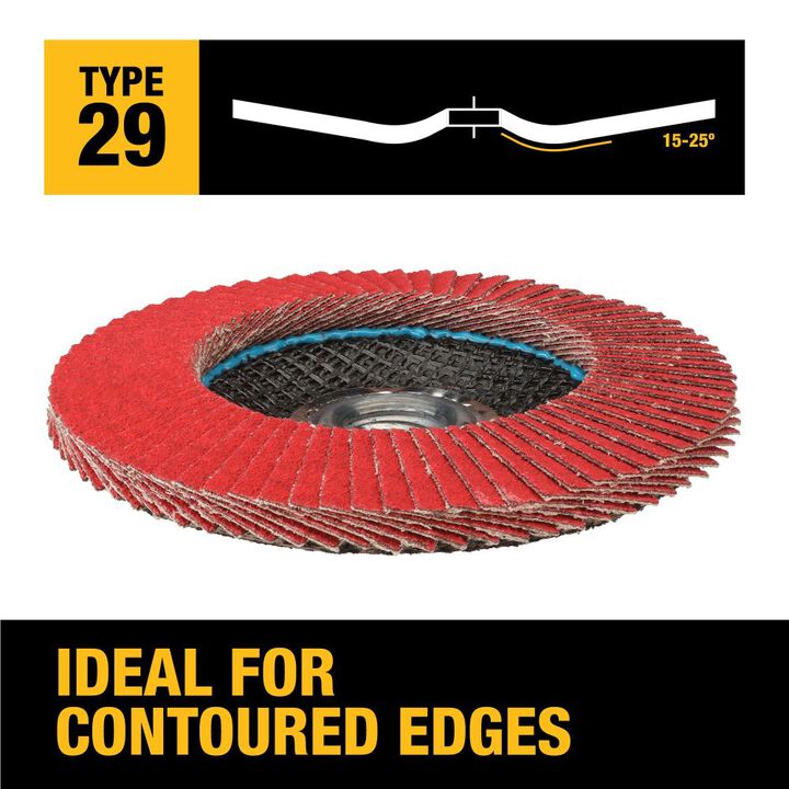DEWALT 4 1/2in X 5/8in 11 SG80 T29 Ceramic Flap Disc, large image number 2