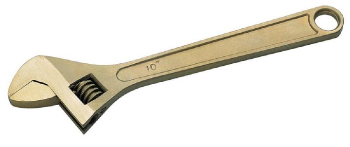 CS Unitec Non-sparking 10in Adjustable Wrench