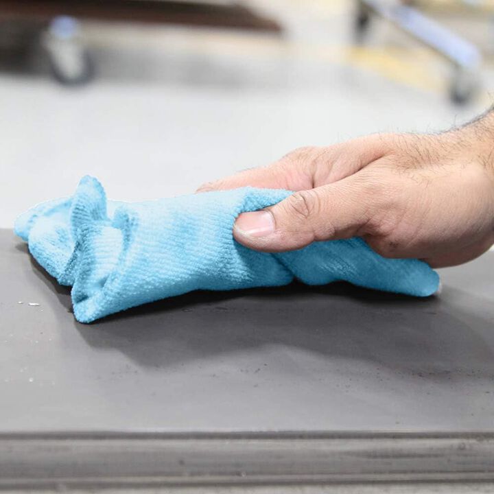 Trimaco Supertuff 14 x 14 Inch Blue Absorbent Microfiber Towel 12 Pack, large image number 3