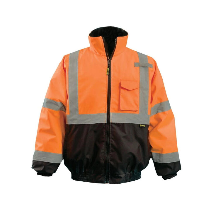 Occunomix Hi-Vis Orange Value Black Bottom 2-in-1 Bomber Jacket 4X