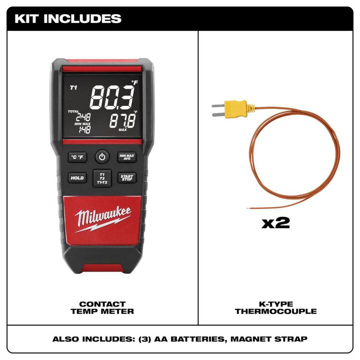 Milwaukee Contact Temp Meter, large image number 1