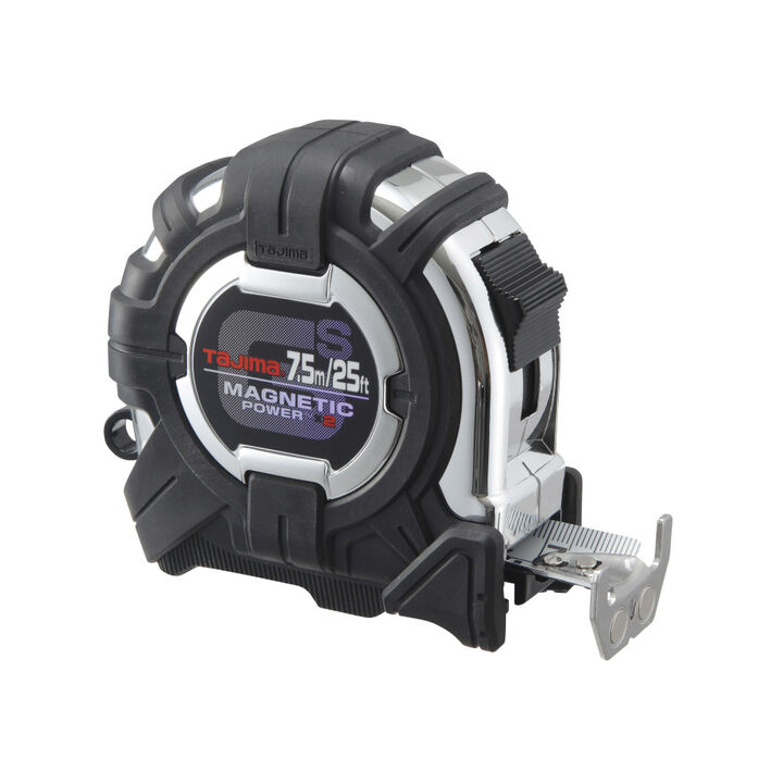 Tajima GS LOCK 25 Ft. x 1 Inch MAGNETIC POWER x 2 Tape Measure with Compatible Clip