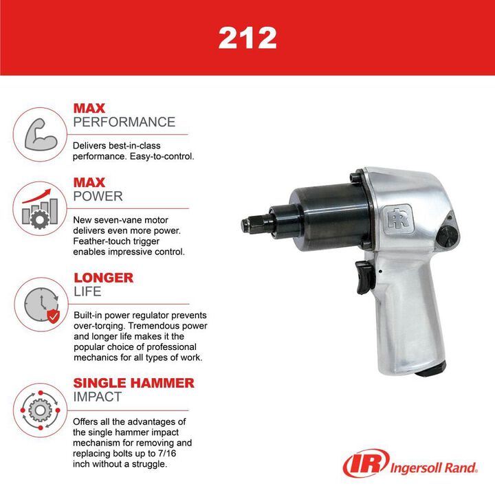Ingersoll Rand 3/8 Inch Square Impactool Air Pistol 150 Ft-Lbs Max Torque, large image number 4