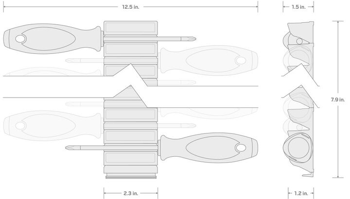 Tekton Phillips and Slotted Screwdriver Set with Organizer #1-#3, 4-8 mm 7 Pieces, large image number 6