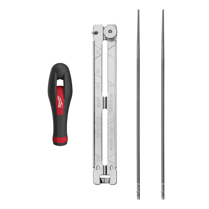 Milwaukee 5/32 Inch Saw Chain Sharpening Set, 4 Pieces