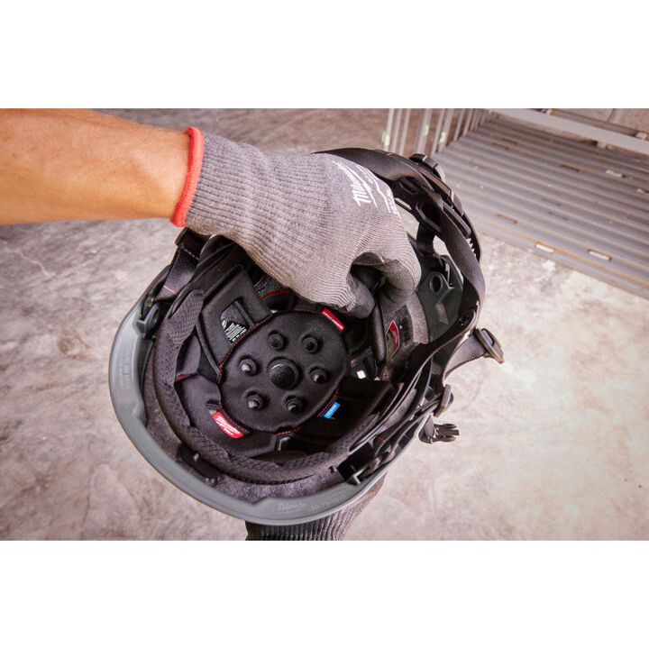 Milwaukee BOLT Orange Safety Helmet with IMPACT ARMOR Liner Type 2 Class E & USB Cooling Fan Bundle, large image number 7