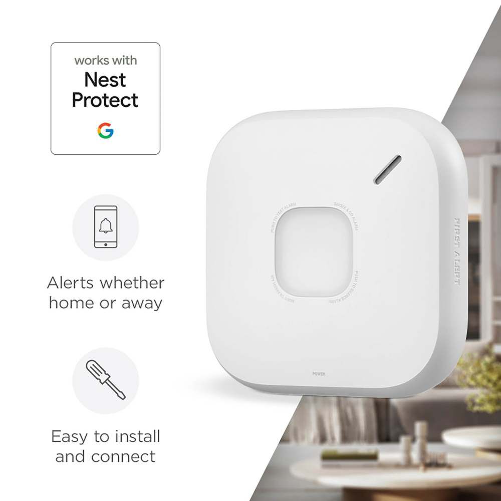 First Alert SMCO600NV-AC SC5 Hardwire Smart Smoke & Carbon Monoxide Alarm, large image number 2