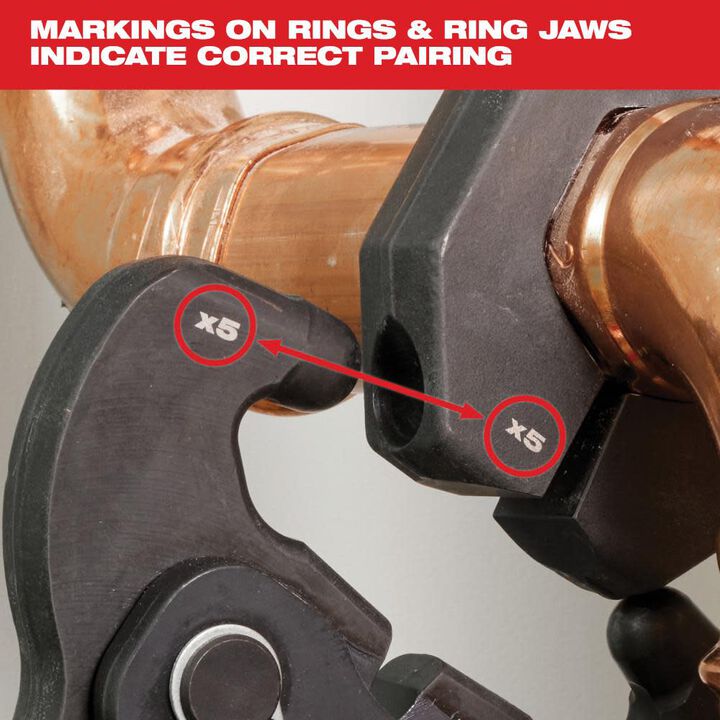 Milwaukee 1-1/4 Inch CTS-V Pivoting Press Ring for M18 & M12 FORCE LOGIC Press Tools, large image number 5