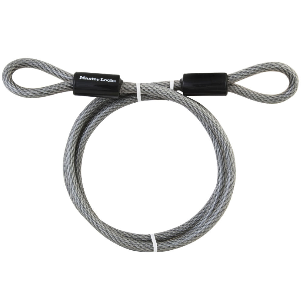 Master Lock 3/8 Inch x 72 Inch Vinyl Braided Steel Looped End Cable, large image number 1