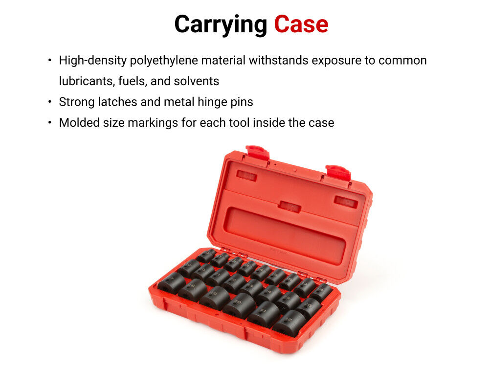 Tekton 1/2 Inch 6 Point Impact Socket Set Case, 23 Pieces (10-32 mm), large image number 6