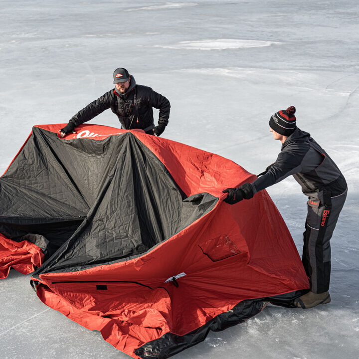 Eskimo QuickFish 6HD, Pop-Up Portable Shelter, No-Trip Door, Red/Black, Six Person, large image number 5
