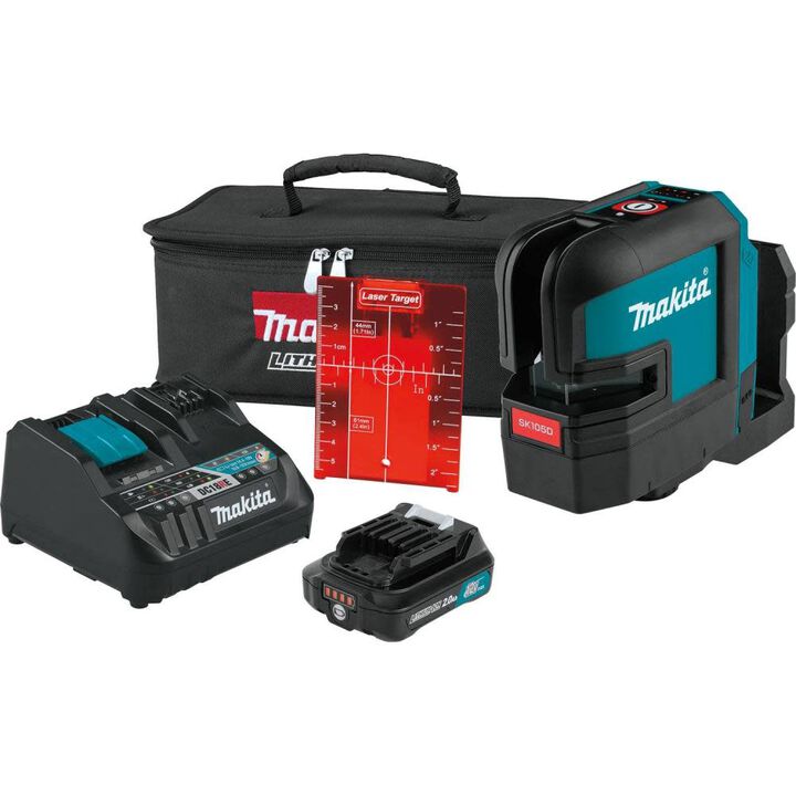 Makita 12V max CXT Self Leveling Cross Line Red Beam Laser Kit