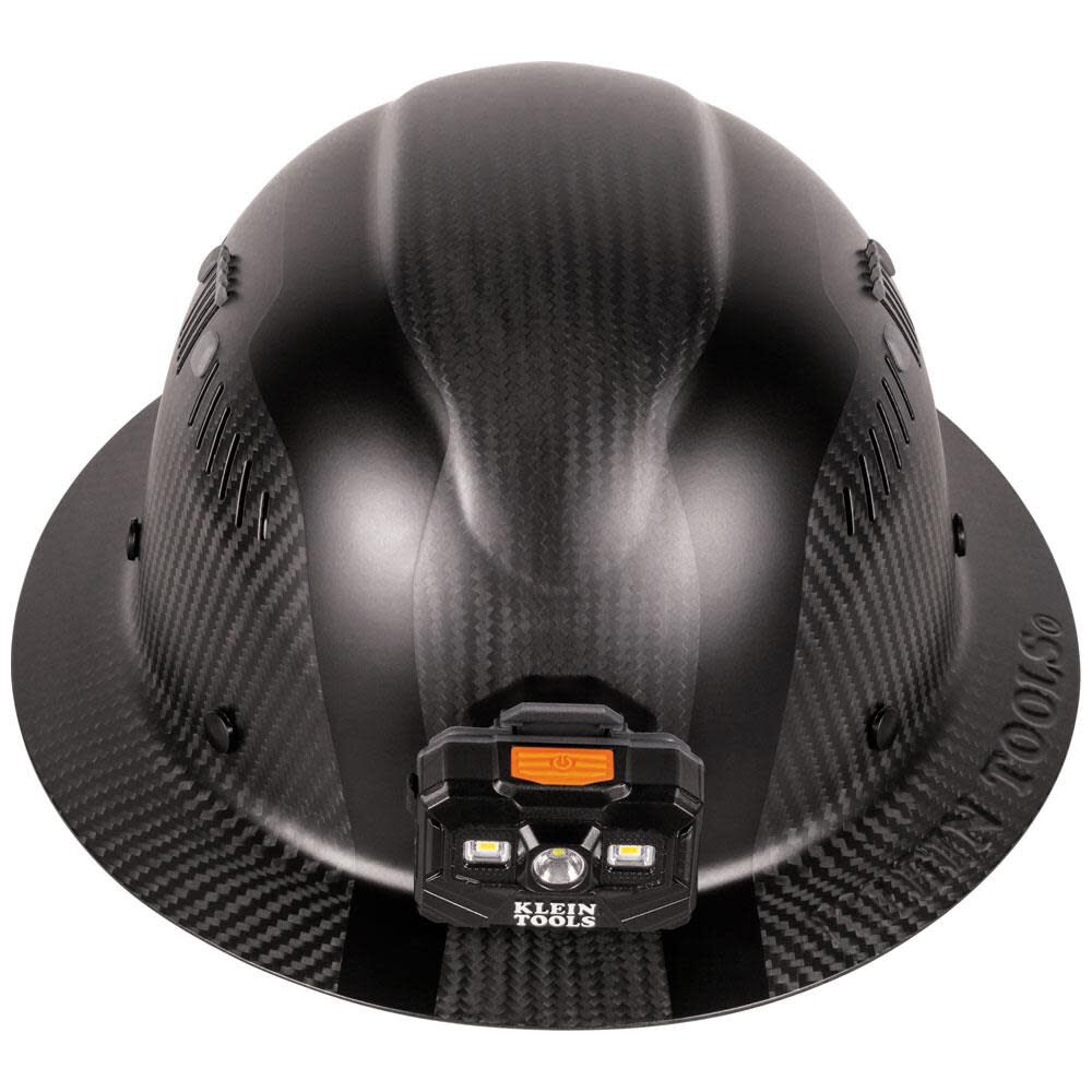 Klein Tools Carbon Fiber Full Brim Hard Hat with Headlamp, Titan, large image number 5